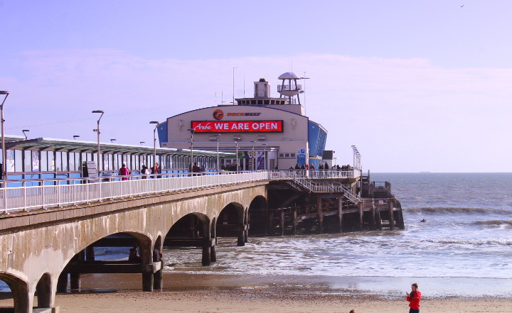 the sunny
          side of Bournemouth Pier