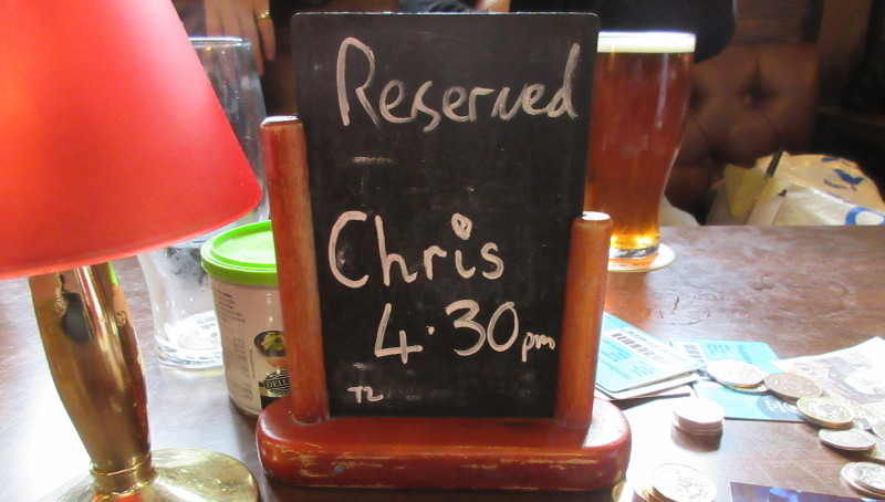 reserved table