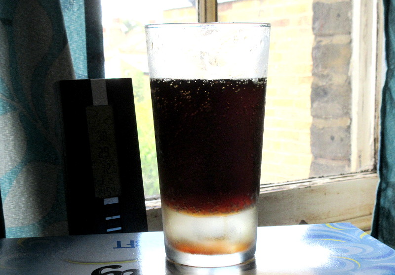 cola on a bed of ice