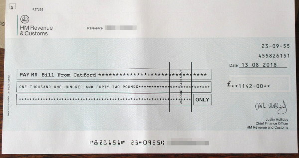my cheque or a
                        reasonable facsimile of it