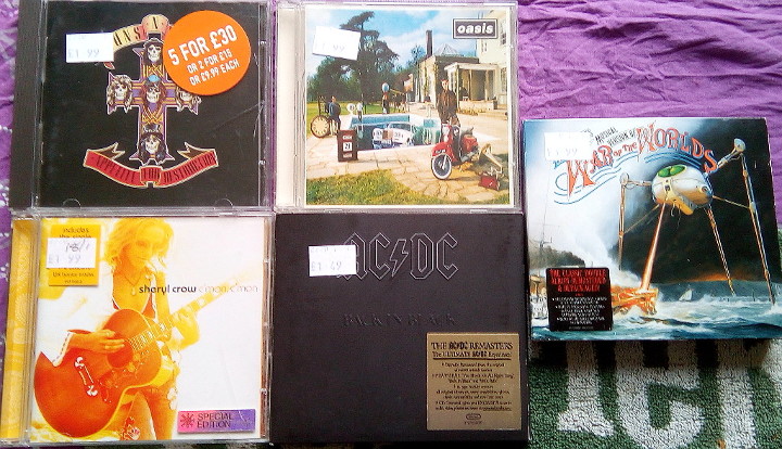 CDs from a charity
                            shop
