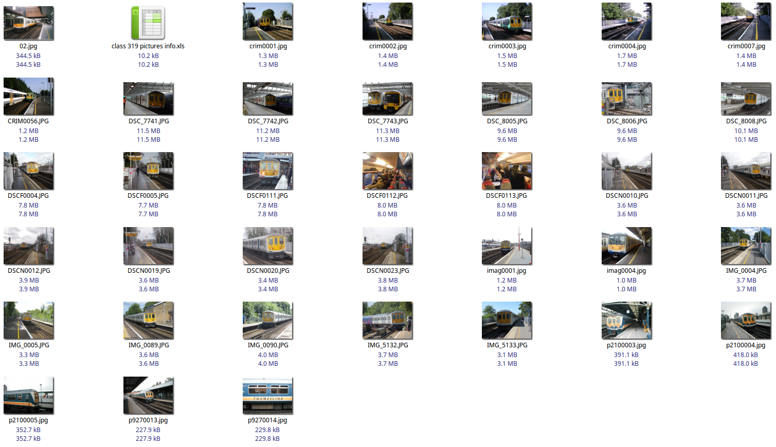 screenshot of directory of class 319
                          train photos