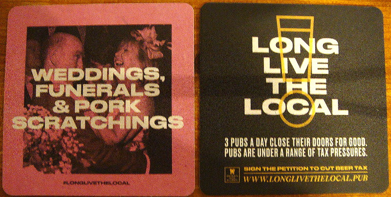 more "save your
                        local" beer mats