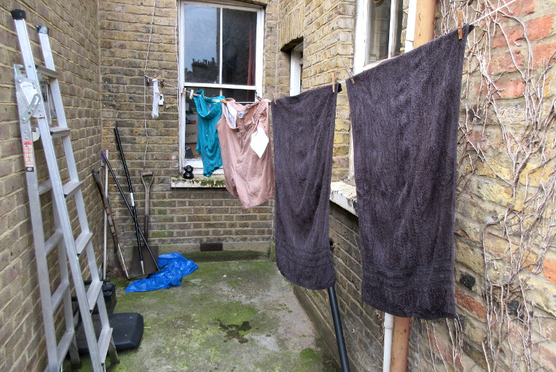 early morning
                            washing on the line