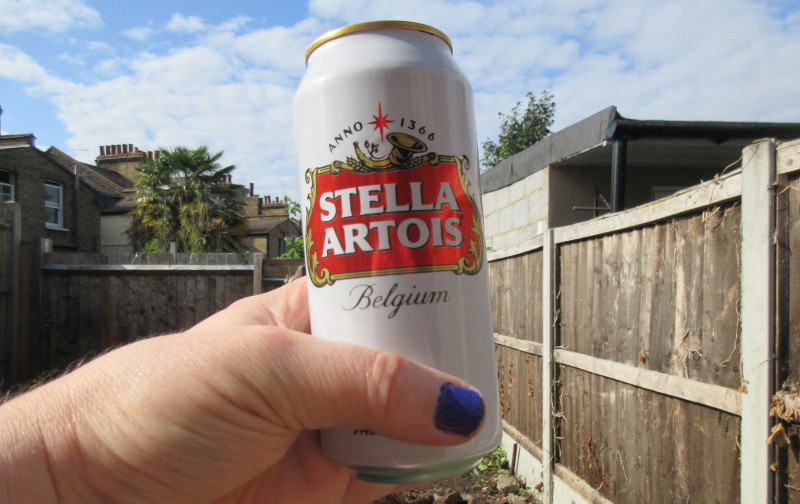 first can of
                            Stella in the garden