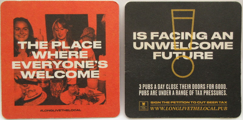 beer mats with a
                        message