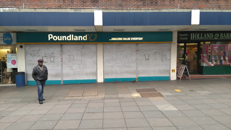 closed down Poundland in
                      Catford Mews
