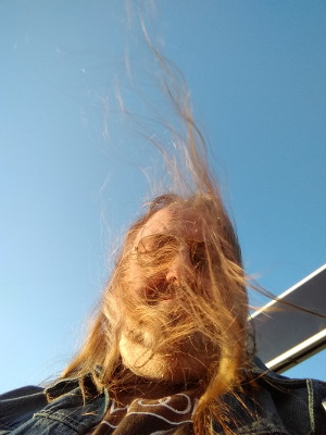 it was a bit windy while waiting for the
                    train home