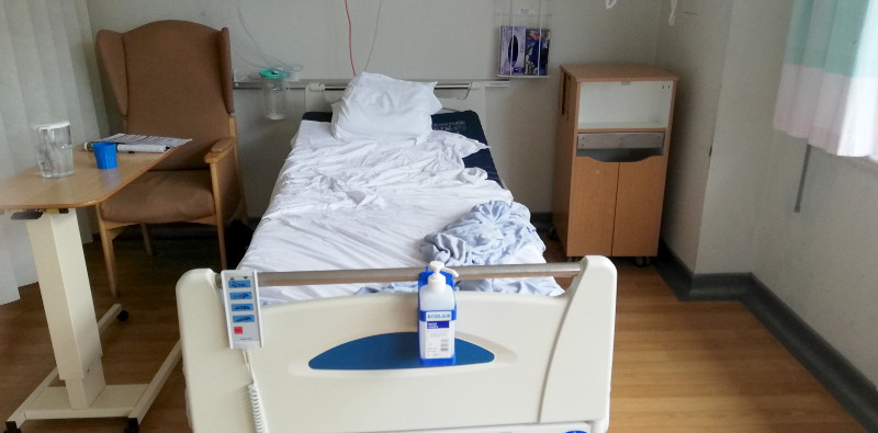 my bed during my stay
                        in hospital