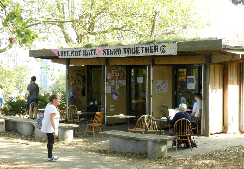 tea room at the
                              top of Hilly Fields