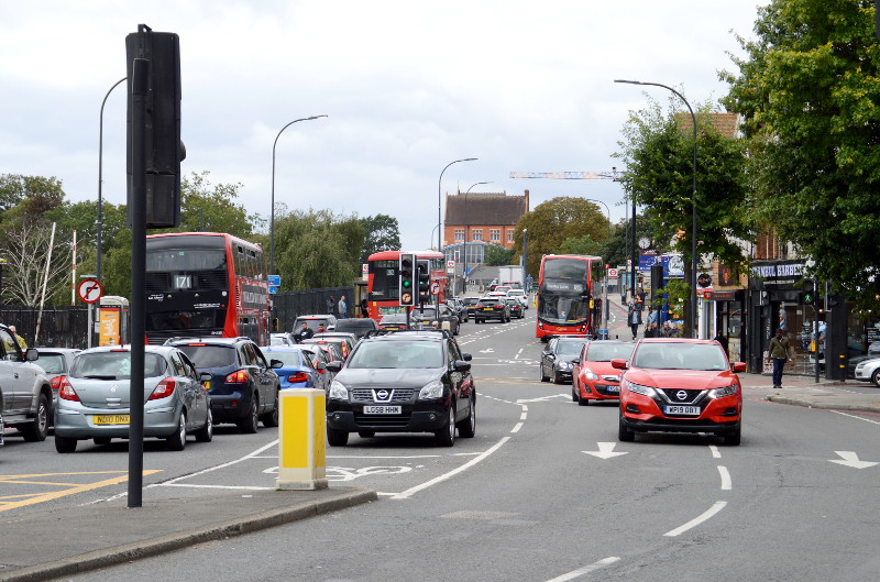 heavy traffic on
                              the South Circular