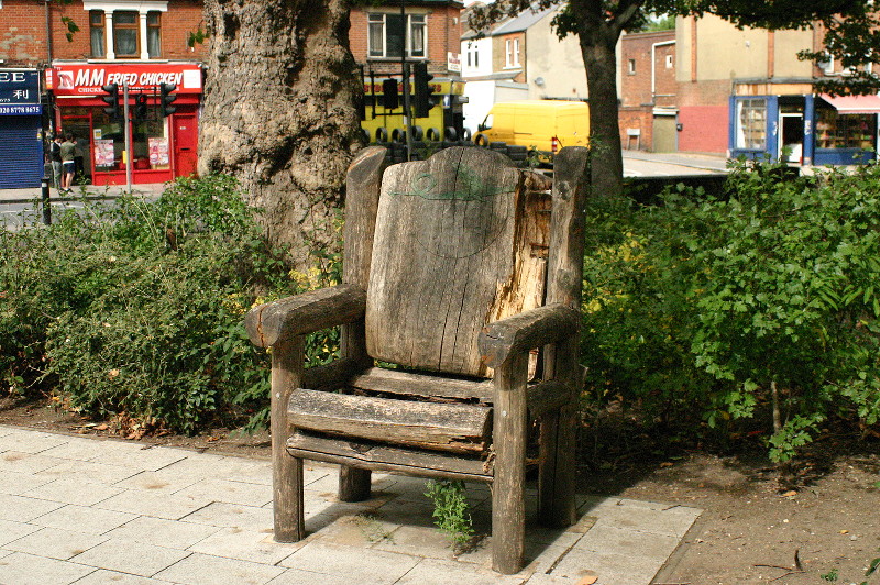 big wooden
                              chair