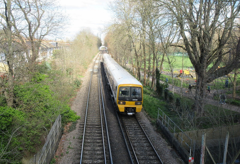 Train approaching
                          from Ladywell