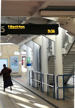 Beckton bound train at 09:36