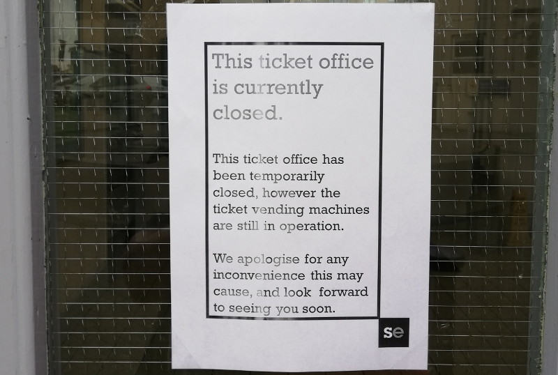 ticket office
                          closed