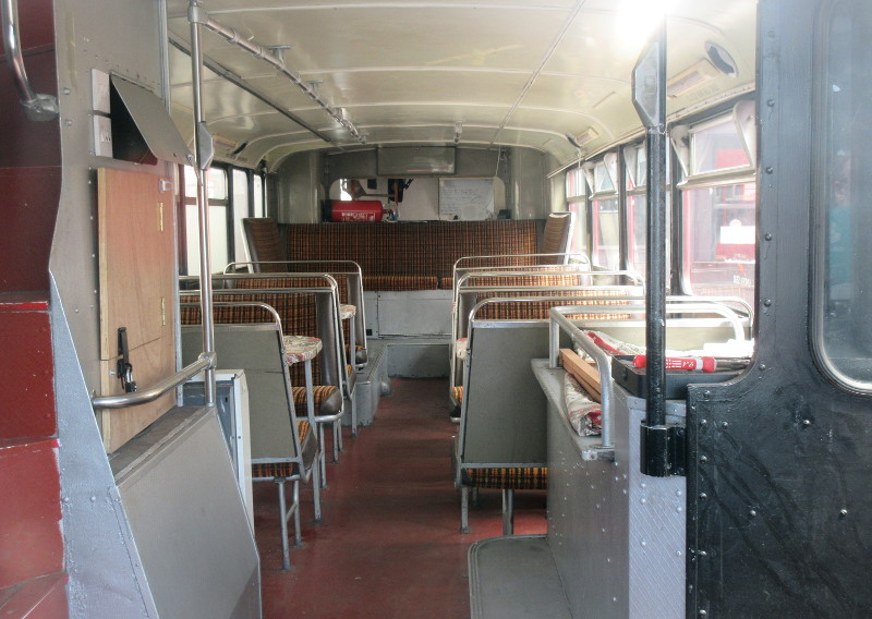 inside the big
                                red bus