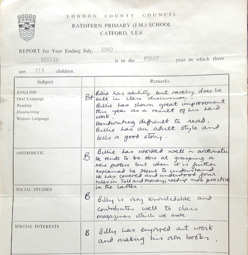school report
                                1963