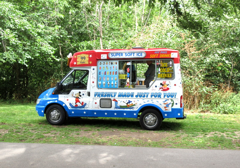 Ice cream van in
                              the park