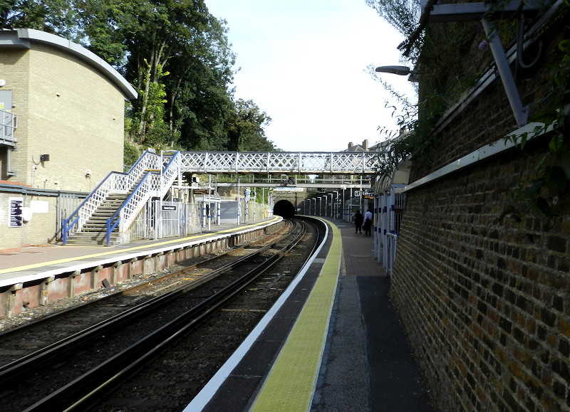 Woolwich
                                      Dockyard station looking to the
                                      east