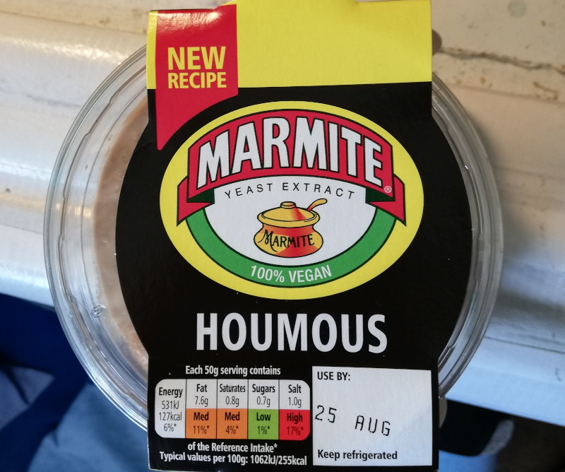 Marmite
                                      flavour humous