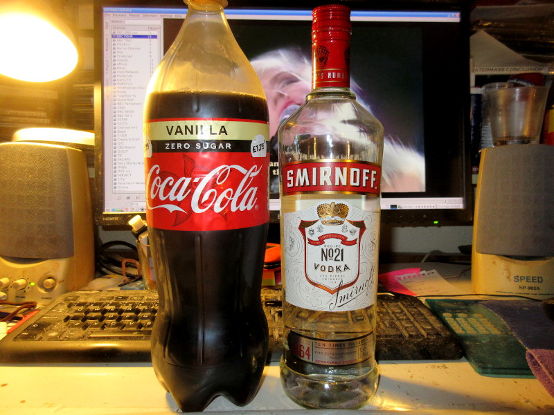vanilla
                                      coke and vodka