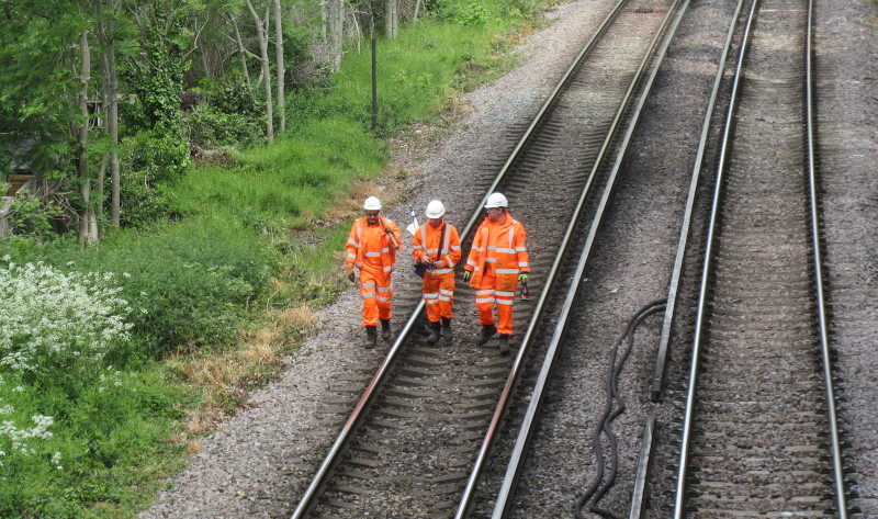 track
                                      workers on track