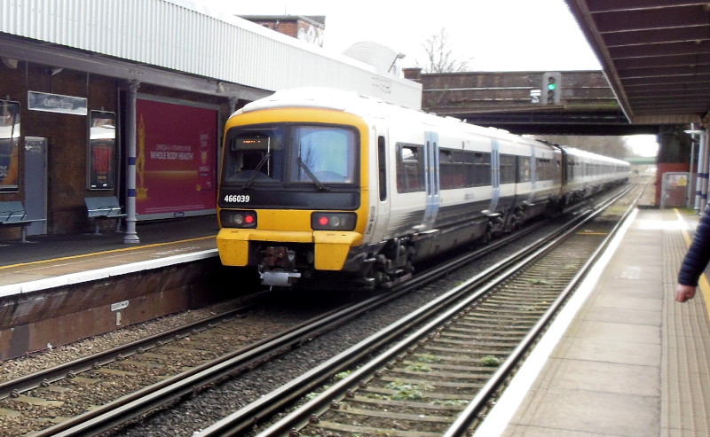 rear of train heading towards
                                    Hayes (Kent)