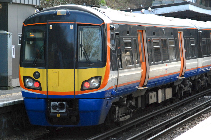 London
                                    Overground train in new livery