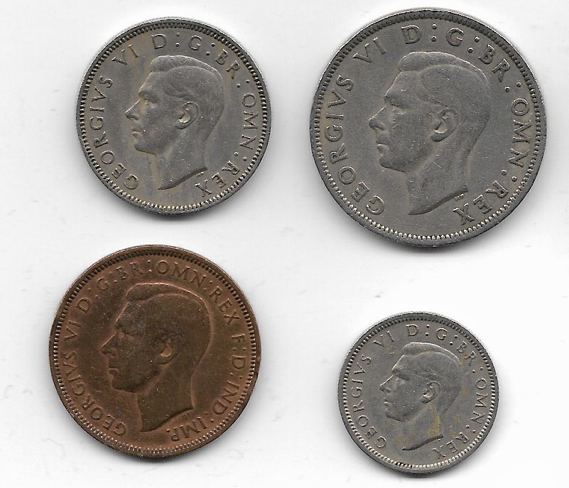 George VI coins
                              from 1948