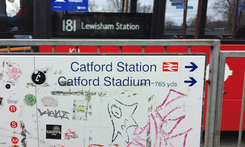sign to
                                      Catford Stadium
