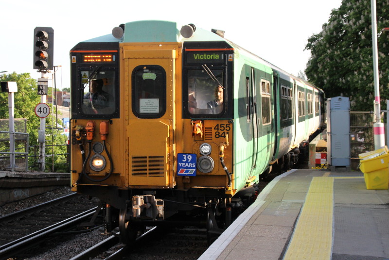 Train on it's
                              return through Catford station