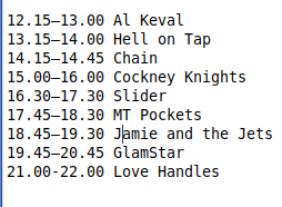 Petts Wood Calling line up