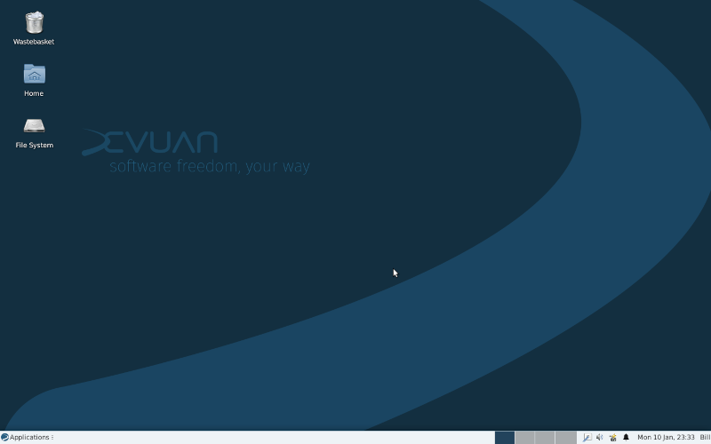 screenshot
                                    of Devuan desktop