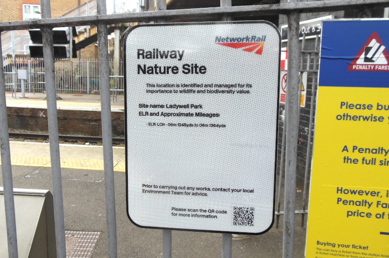 sign by entrance
                              to Ladywell station
