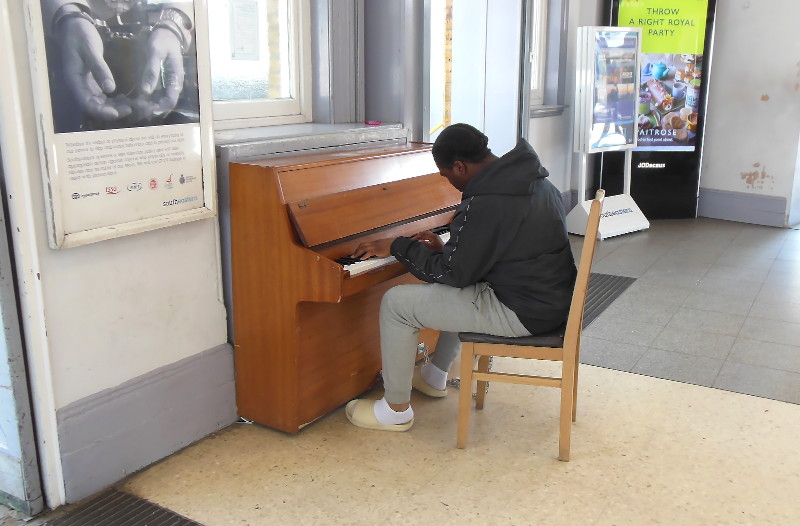 Piano player at
                              Lewisham
