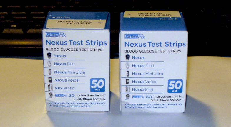 two boxes of
                              Nexus test strips