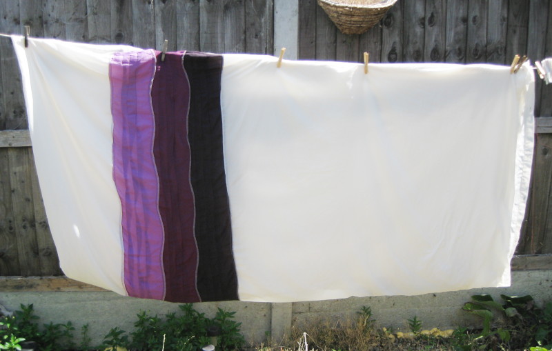 double duvet
                                  cover drying on the washing line