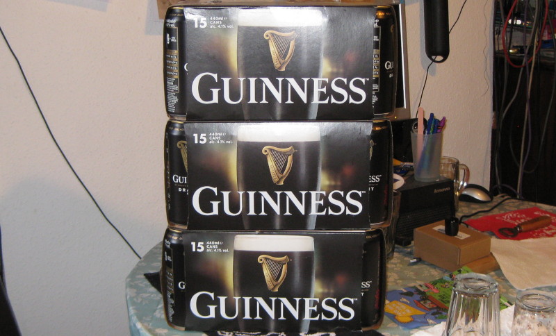 45 cans of
                                  Guinness !