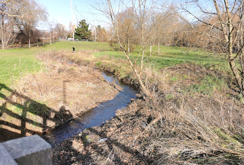 artificial
                              stream flowing again