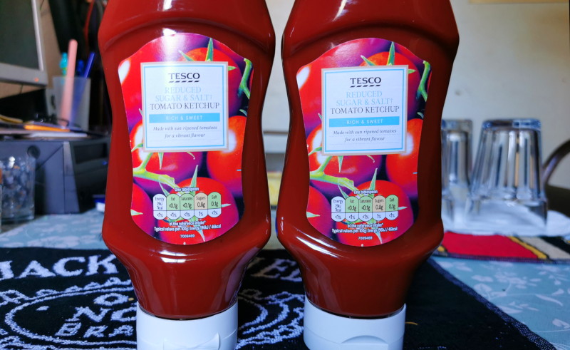 Tesco low sugar
                              and salt tomato ketchup