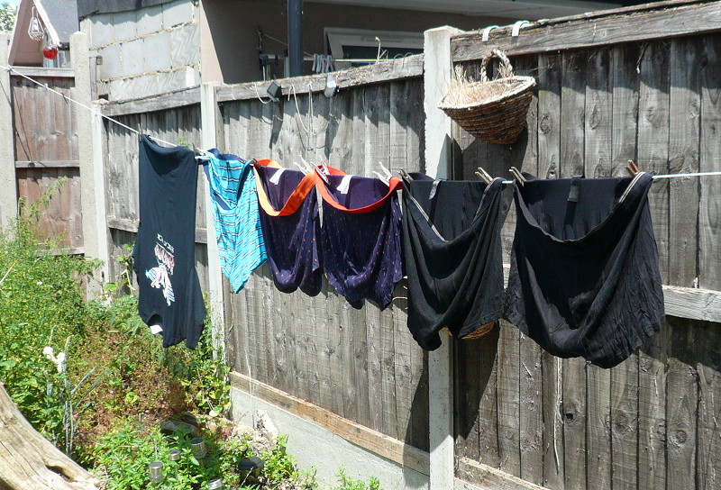 washing
                                  drying on the line