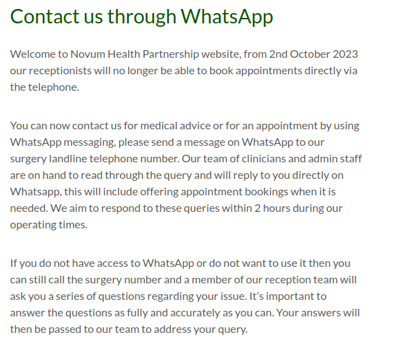 GP and whatsapp