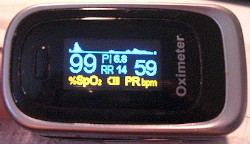 Blood oxygen and
                                                  pulse rate