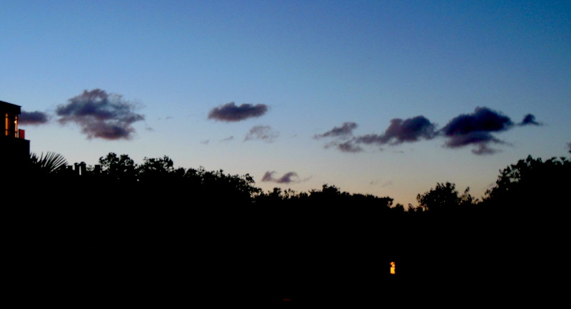 the sky at dusk