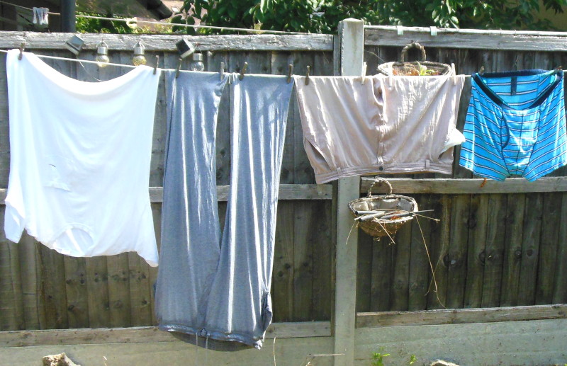 Dry washing
                                                        on the line