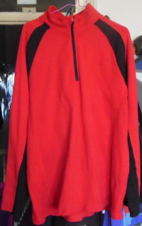 red and black
                                              fleece jacket