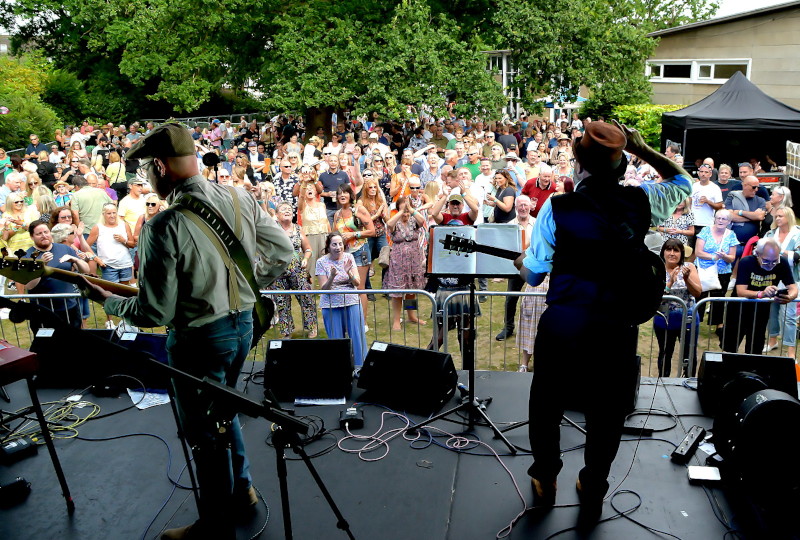 Cockney Knights
                                                  and audience