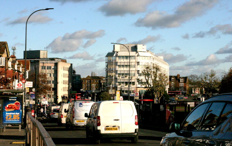 looking east
                                                towards the town hall