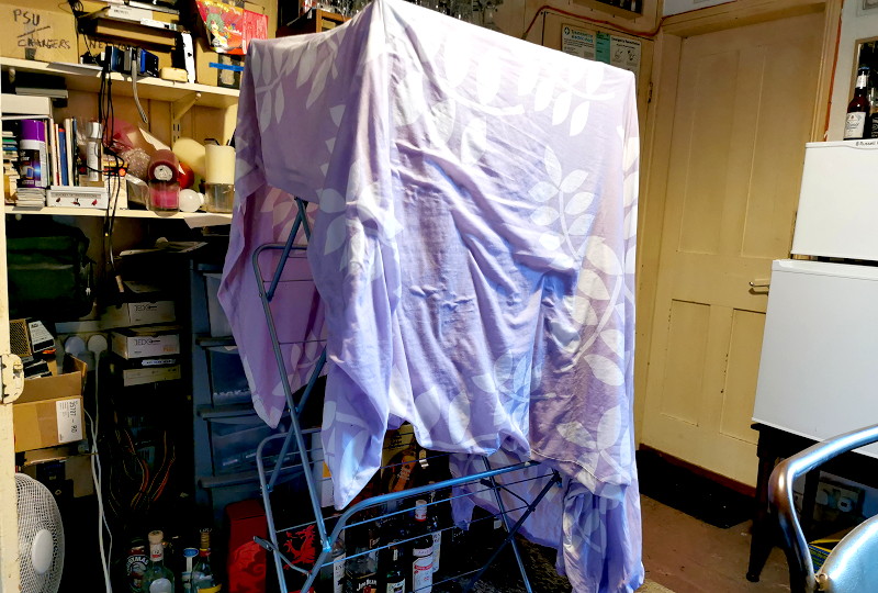 double duver drying
                                                on the clothes horse