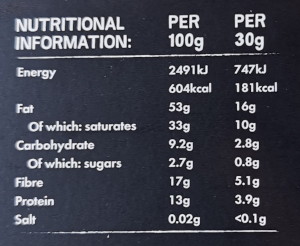 Note the low
                                                    sugar content